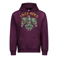 Mauve Wine free bird feathers thunderbird Urban Hoodie - BarkalooDesign