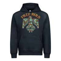 Navy free bird feathers thunderbird Urban Hoodie - BarkalooDesign