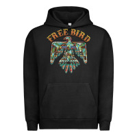 Pigment Black free bird feathers thunderbird Urban Hoodie - BarkalooDesign