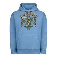 Pigment Pebble Blue free bird feathers thunderbird Urban Hoodie - BarkalooDesign
