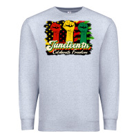 Heather Grey juneteenth celebrate freedom Premium Sweatshirt - HRA Design Shop