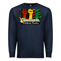 Navy juneteenth celebrate freedom Premium Sweatshirt - HRA Design Shop