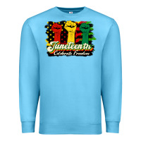 Ocean Blue juneteenth celebrate freedom Premium Sweatshirt - HRA Design Shop