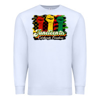 White juneteenth celebrate freedom Premium Sweatshirt - HRA Design Shop