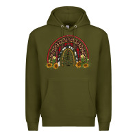 Army Green rainbow tree Premium Hoodie - AdoDesignShop