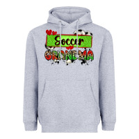 Heather Grey soccer grandma with leopard Heavyweight Hoodie - Zillion Design Studio