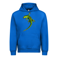Cobalt Green Lizard Illustrations Urban Hoodie - LillyAllenDesigns