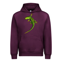 Mauve Wine Green Lizard Illustrations Urban Hoodie - LillyAllenDesigns