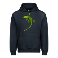 Navy Green Lizard Illustrations Urban Hoodie - LillyAllenDesigns