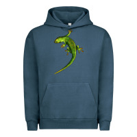 Pigment Midnight Navy Green Lizard Illustrations Urban Hoodie - LillyAllenDesigns