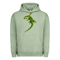Pigment Oil Green Green Lizard Illustrations Urban Hoodie - LillyAllenDesigns