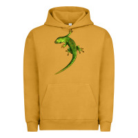Pigment Peanut Butter Green Lizard Illustrations Urban Hoodie - LillyAllenDesigns