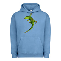 Pigment Pebble Blue Green Lizard Illustrations Urban Hoodie - LillyAllenDesigns