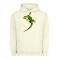 Pigment Pistachio Green Lizard Illustrations Urban Hoodie - LillyAllenDesigns