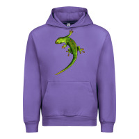 Tulip Green Lizard Illustrations Urban Hoodie - LillyAllenDesigns