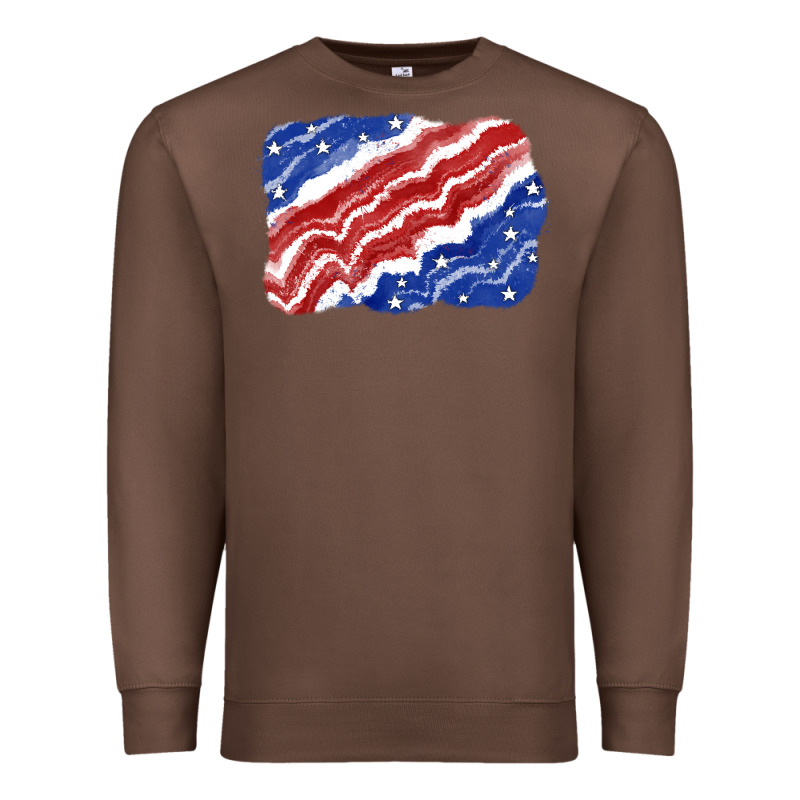 Patriotic Tie Dye Background 4th Of July Premium Sweatshirt by CowGirlArtShop | Teevron