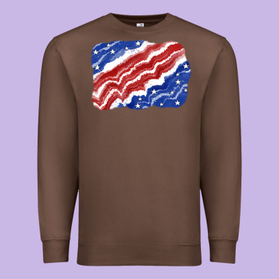 Patriotic Tie Dye Background 4th Of July Premium Sweatshirt Designed By Cowgirlartshop