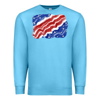 Ocean Blue Patriotic tie dye background 4th of july Premium Sweatshirt - CowGirlArtShop