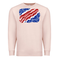 Pale Pink Patriotic tie dye background 4th of july Premium Sweatshirt - CowGirlArtShop