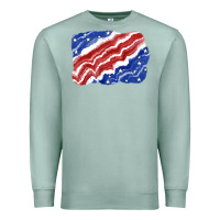 Seafoam Patriotic tie dye background 4th of july Premium Sweatshirt - CowGirlArtShop