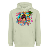 Matcha hot mom summer with messy bun Heavyweight Hoodie - texasbilliewilder