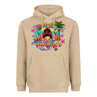Mushroom hot mom summer with messy bun Heavyweight Hoodie - texasbilliewilder