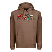 Chestnut noel with sock and reindeer Premium Hoodie - AdoDesignShop