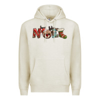 Oatmeal Heather noel with sock and reindeer Premium Hoodie - AdoDesignShop