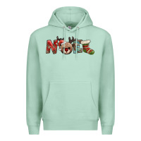 Seafoam noel with sock and reindeer Premium Hoodie - AdoDesignShop
