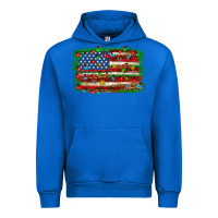 Cobalt Christmas american flag Urban Hoodie - NancyCooperArtShop
