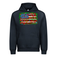Navy Christmas american flag Urban Hoodie - NancyCooperArtShop