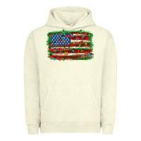 Pigment Pistachio Christmas american flag Urban Hoodie - NancyCooperArtShop
