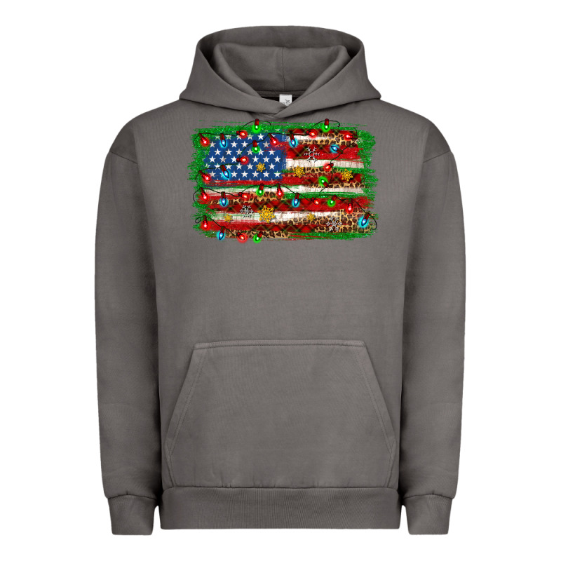 Christmas American Flag Urban Hoodie by NancyCooperArtShop | Teevron