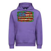 Tulip Christmas american flag Urban Hoodie - NancyCooperArtShop