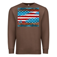 Chestnut Leopard glitter American flag tumbler Premium Sweatshirt - Neo Western