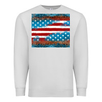 Dove Grey Leopard glitter American flag tumbler Premium Sweatshirt - Neo Western