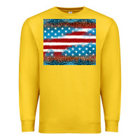 Lemon Leopard glitter American flag tumbler Premium Sweatshirt - Neo Western