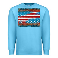 Ocean Blue Leopard glitter American flag tumbler Premium Sweatshirt - Neo Western