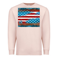 Pale Pink Leopard glitter American flag tumbler Premium Sweatshirt - Neo Western