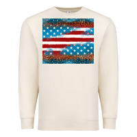 Sandshell Leopard glitter American flag tumbler Premium Sweatshirt - Neo Western