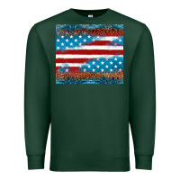 Sports Green Leopard glitter American flag tumbler Premium Sweatshirt - Neo Western