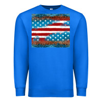 True Royal Leopard glitter American flag tumbler Premium Sweatshirt - Neo Western