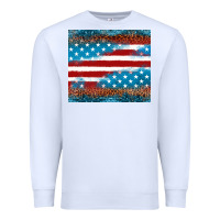 Leopard Glitter American Flag Tumbler Premium Sweatshirt | Teevron