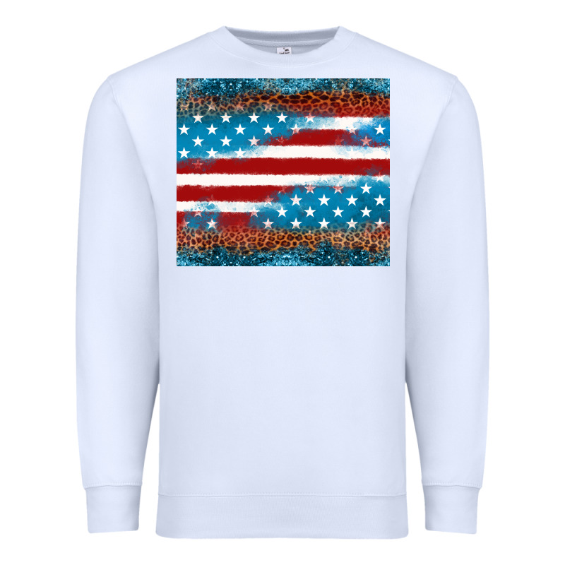 Leopard Glitter American Flag Tumbler Premium Sweatshirt by Neo Western | Teevron