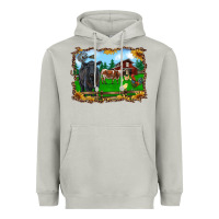 Moon Dust western barnyard black angus cattle longhorn rooster and chicks Heavyweight Hoodie - RanaPortraitStore