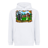 White western barnyard black angus cattle longhorn rooster and chicks Heavyweight Hoodie - RanaPortraitStore