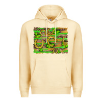 Pina Colada horseshoe shamrock leopard wood glitter background Premium Hoodie - Artiststas