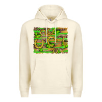Sandshell horseshoe shamrock leopard wood glitter background Premium Hoodie - Artiststas