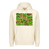 Tofu horseshoe shamrock leopard wood glitter background Premium Hoodie - Artiststas