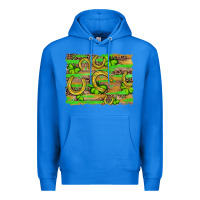True Royal horseshoe shamrock leopard wood glitter background Premium Hoodie - Artiststas